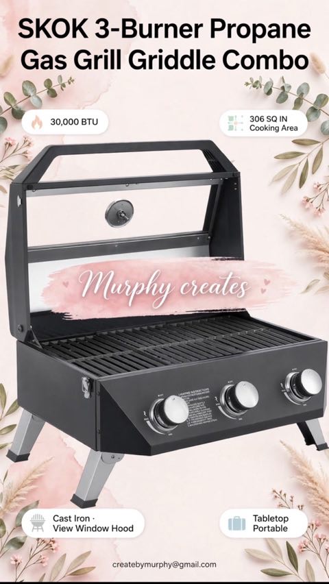 SKOK 3-Burner Propane Gas Grill – UGC video by Murphy Creates